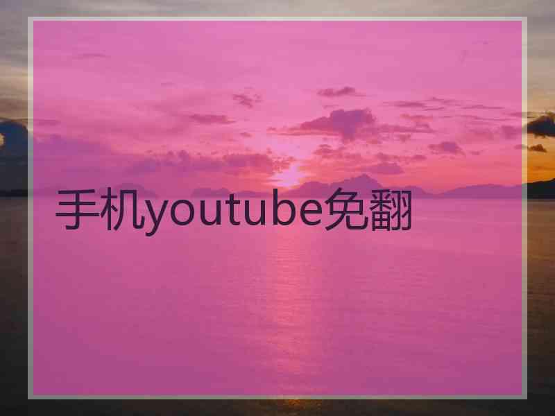 手机youtube免翻