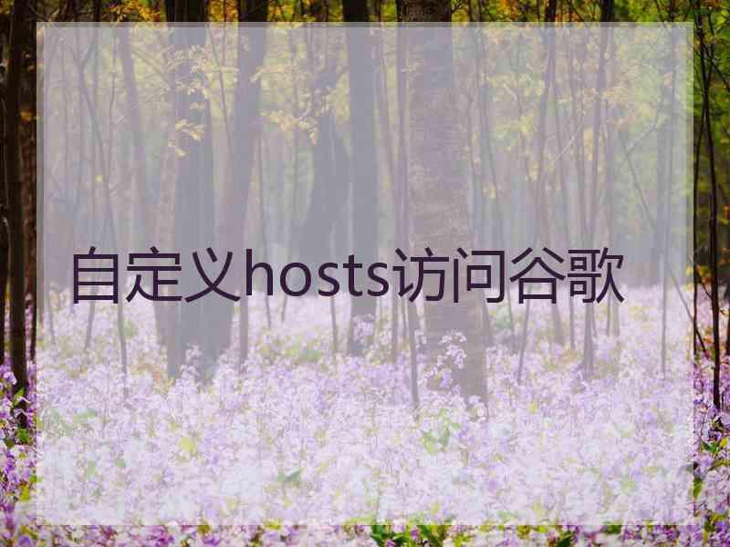 自定义hosts访问谷歌