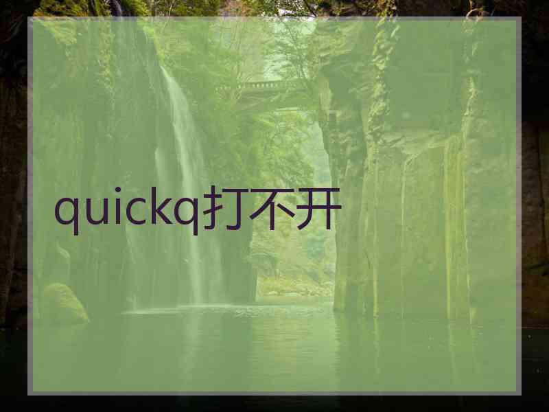 quickq打不开