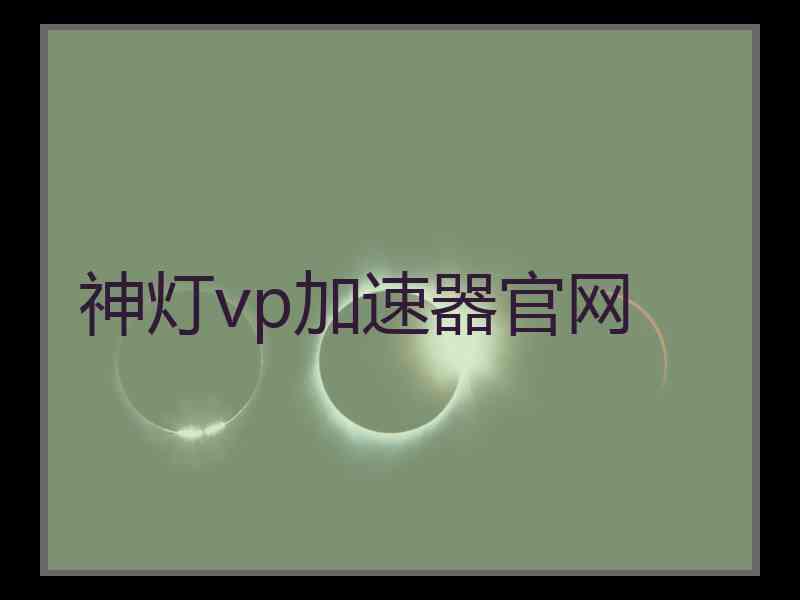 神灯vp加速器官网