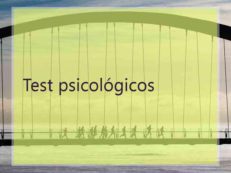 Test psicológicos