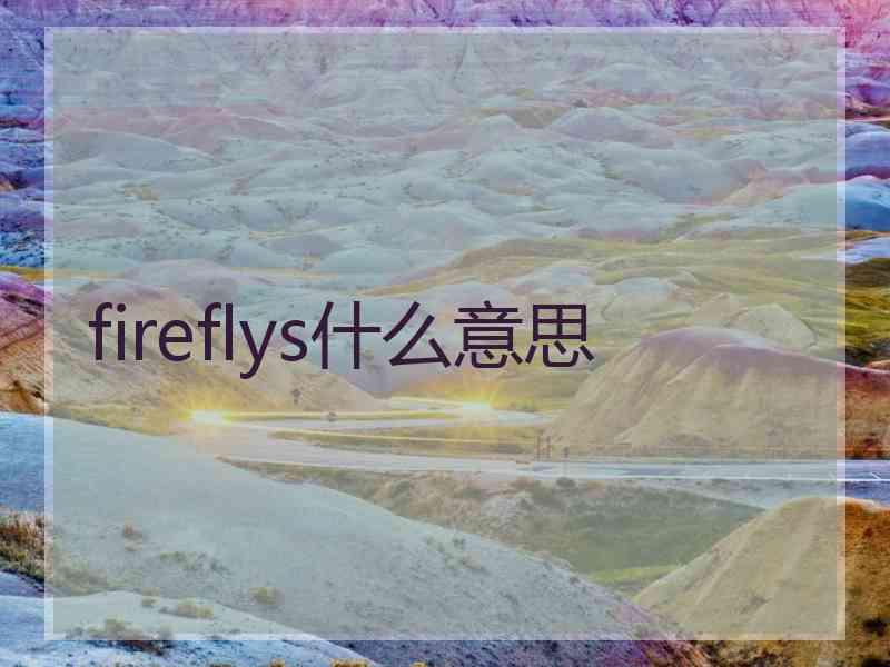 fireflys什么意思