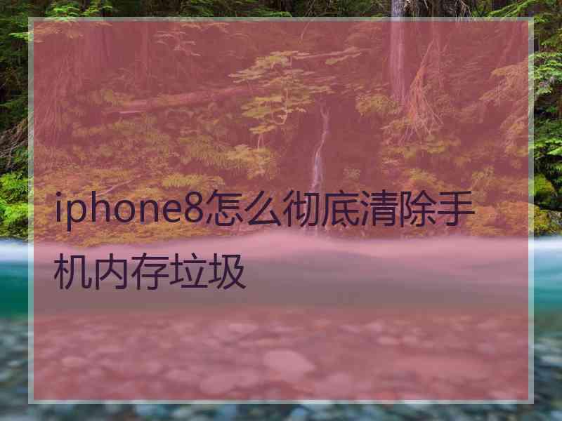 iphone8怎么彻底清除手机内存垃圾