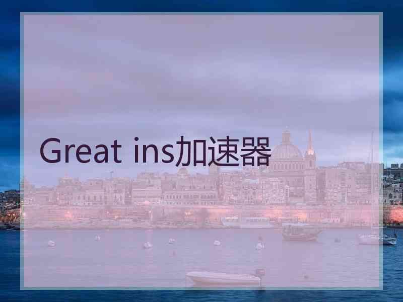 Great ins加速器