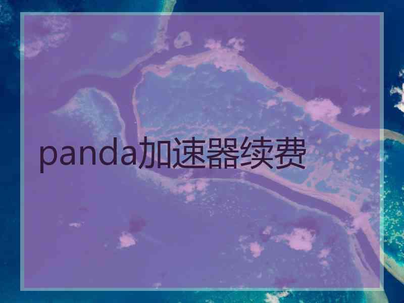 panda加速器续费