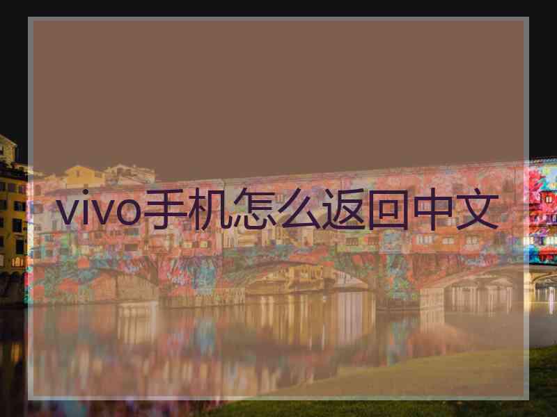 vivo手机怎么返回中文