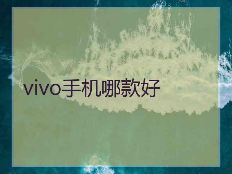 vivo手机哪款好