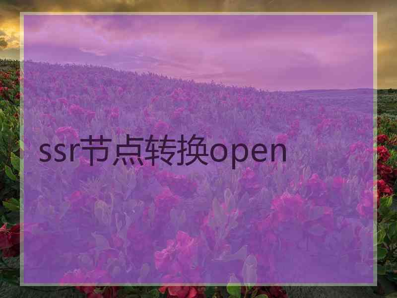 ssr节点转换open