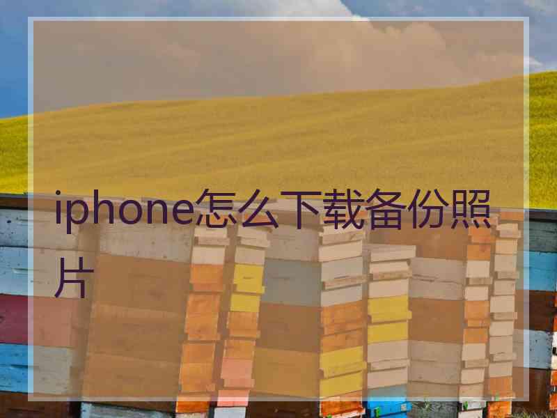 iphone怎么下载备份照片