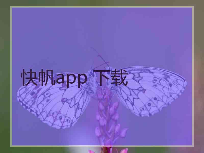 快帆app 下载