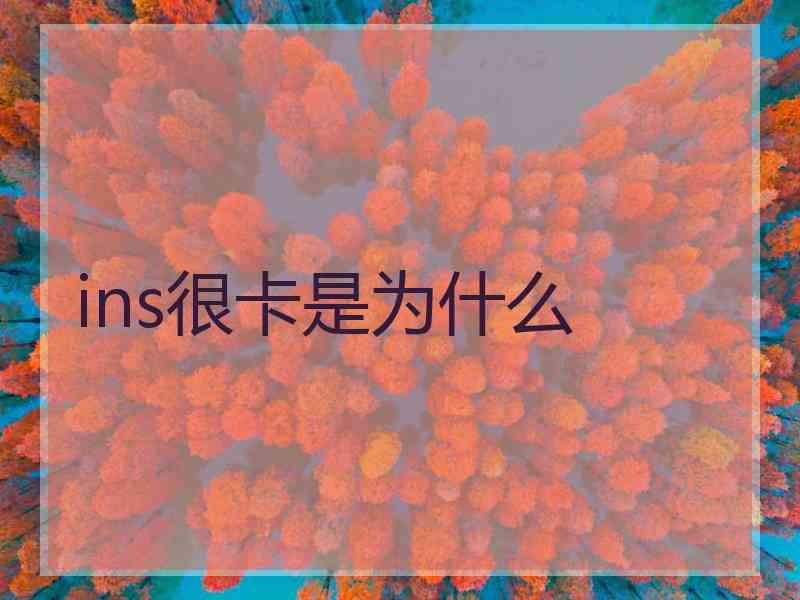 ins很卡是为什么