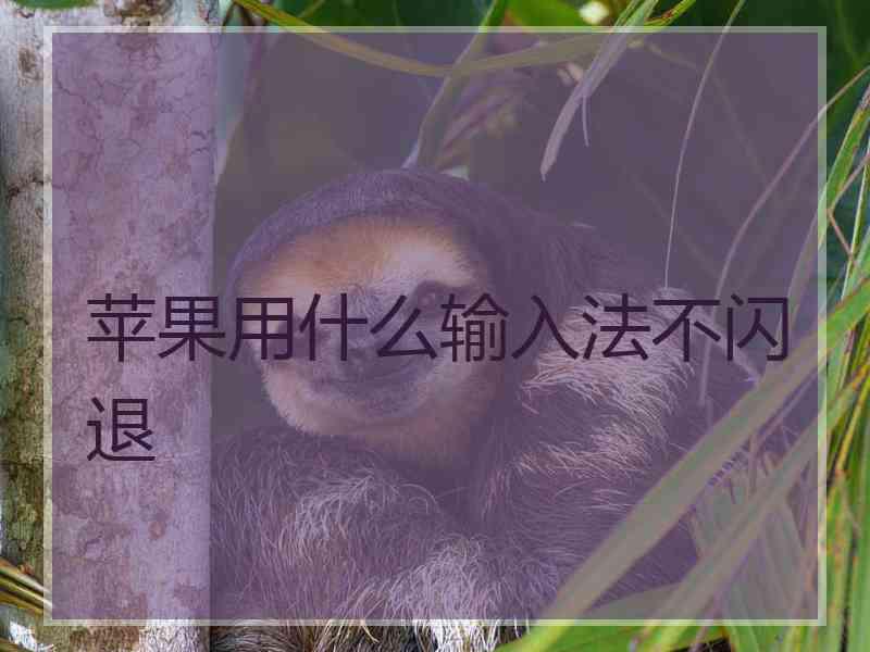 苹果用什么输入法不闪退