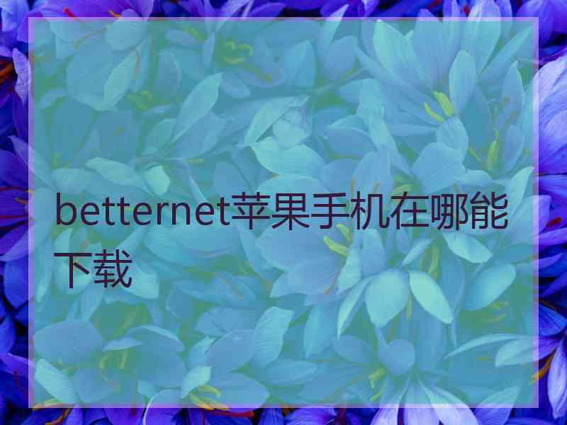 betternet苹果手机在哪能下载