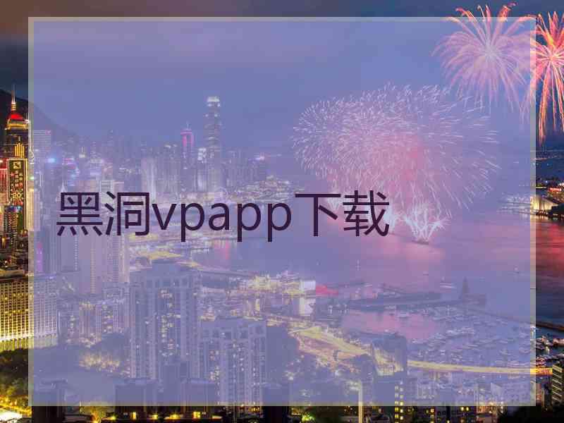 黑洞vpapp下载