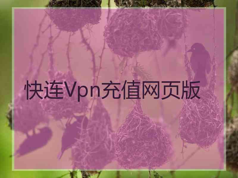 快连Vpn充值网页版