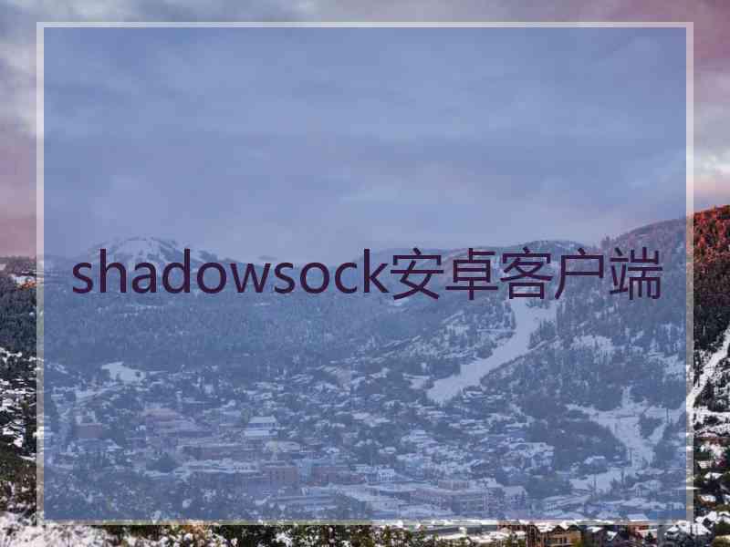 shadowsock安卓客户端