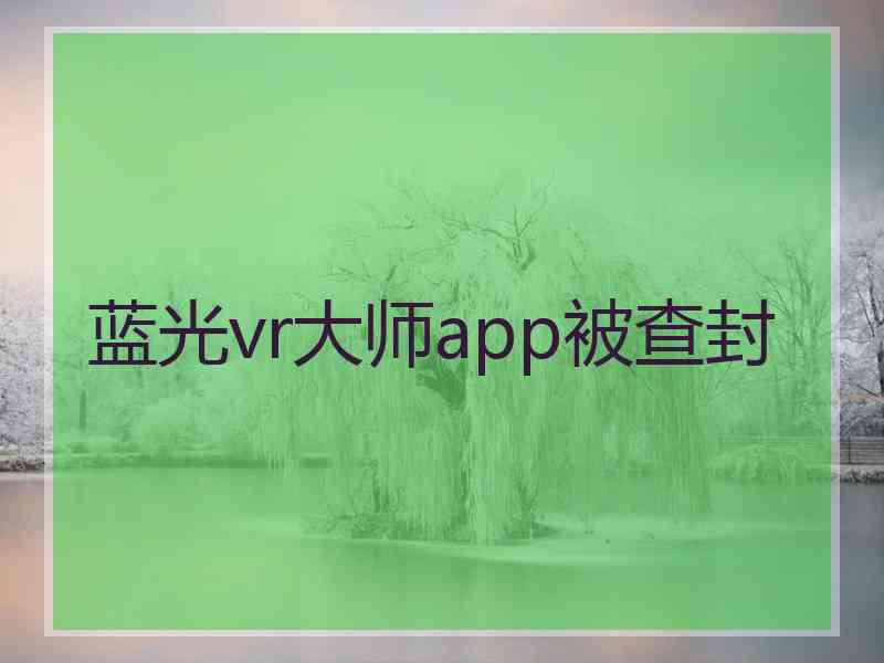 蓝光vr大师app被查封