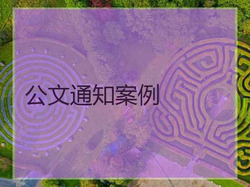 公文通知案例