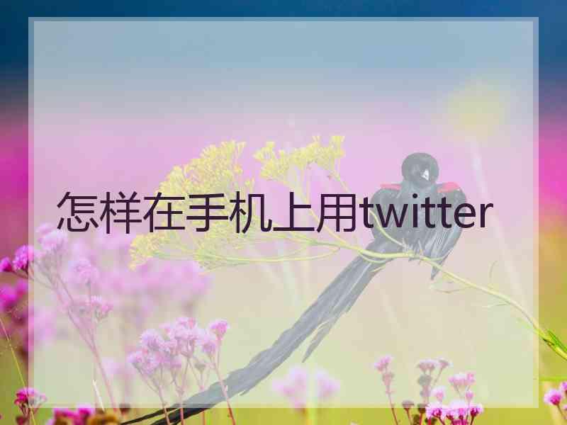 怎样在手机上用twitter