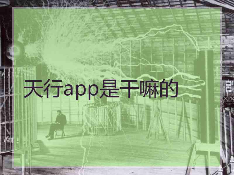 天行app是干嘛的