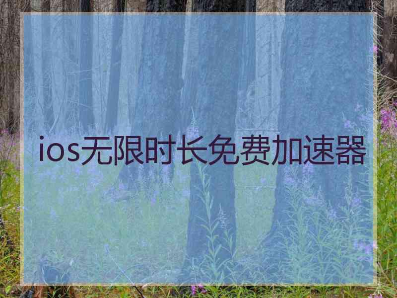 ios无限时长免费加速器