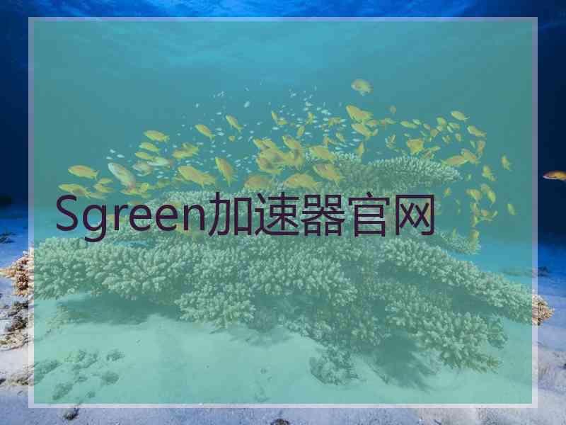 Sgreen加速器官网