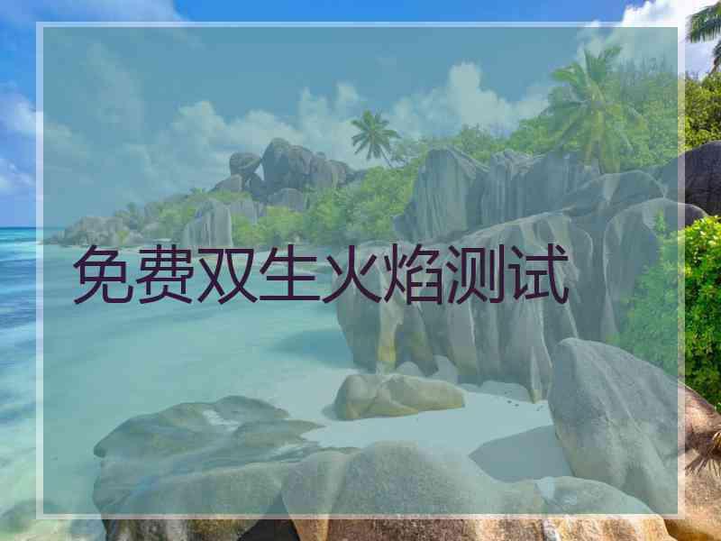 免费双生火焰测试