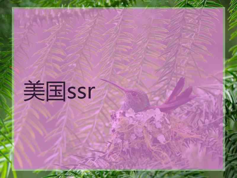 美国ssr