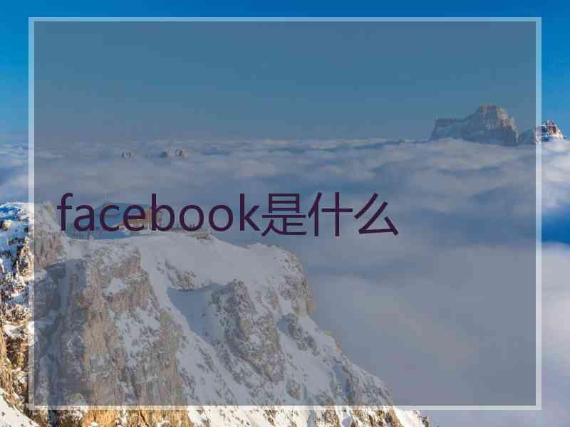 facebook是什么