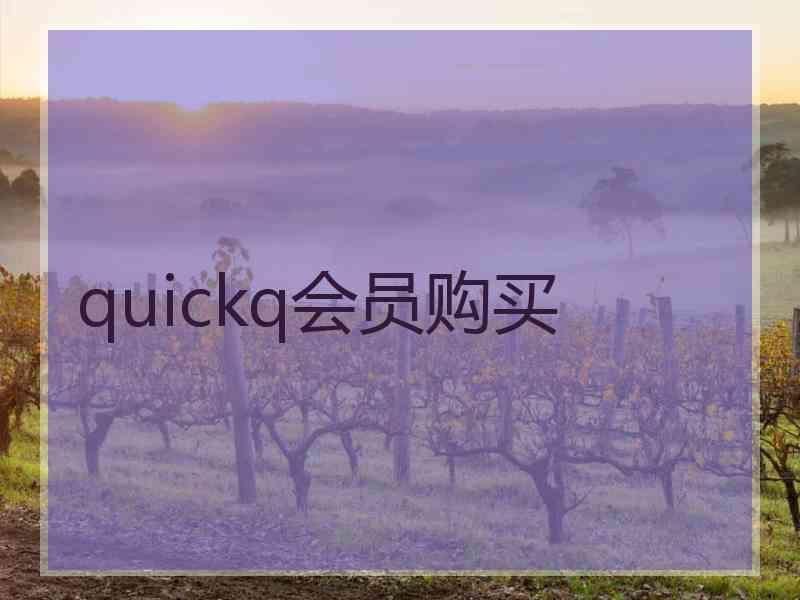 quickq会员购买