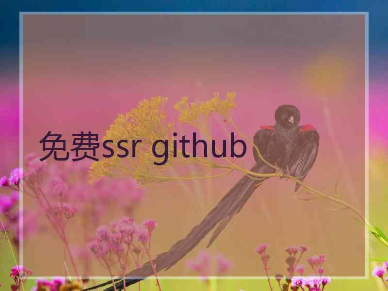 免费ssr github