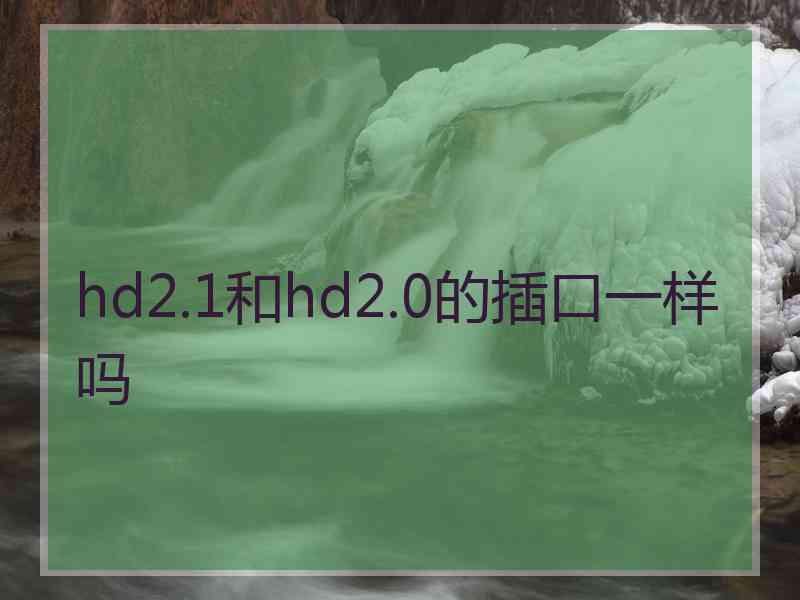 hd2.1和hd2.0的插口一样吗