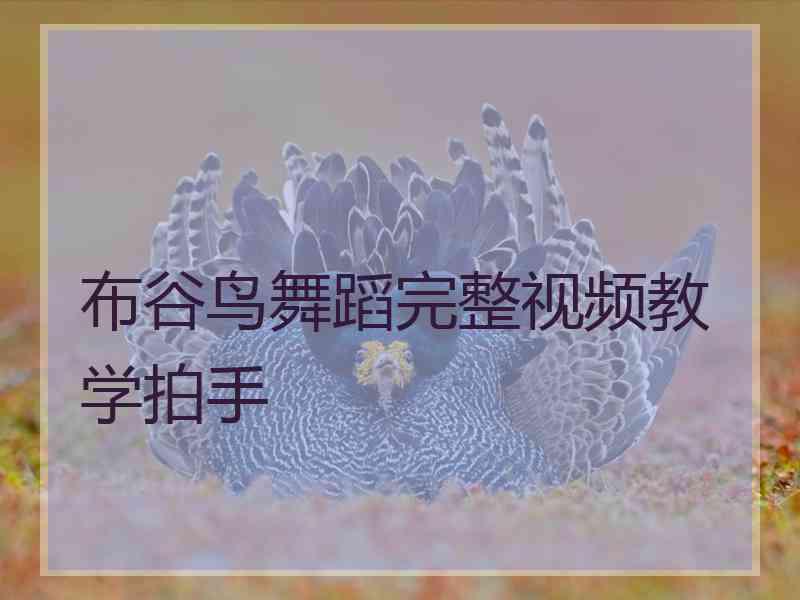 布谷鸟舞蹈完整视频教学拍手