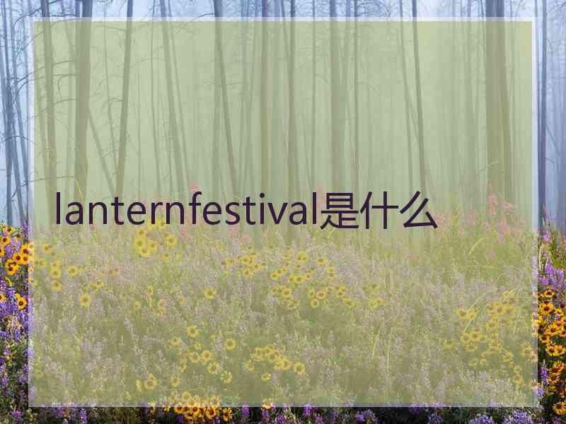 lanternfestival是什么