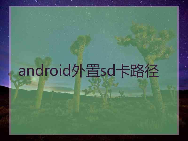 android外置sd卡路径