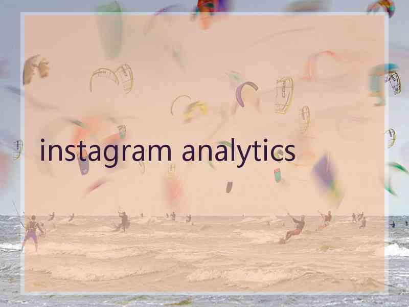 instagram analytics