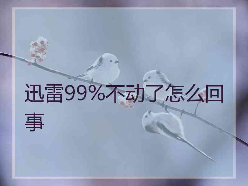 迅雷99%不动了怎么回事