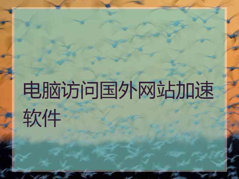 电脑访问国外网站加速软件