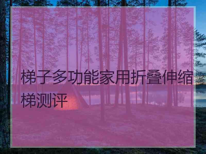 梯子多功能家用折叠伸缩梯测评