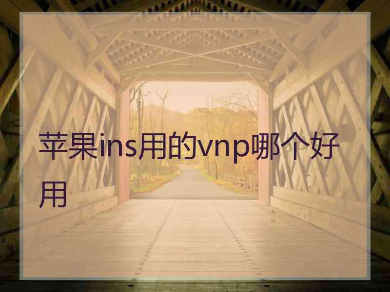 苹果ins用的vnp哪个好用