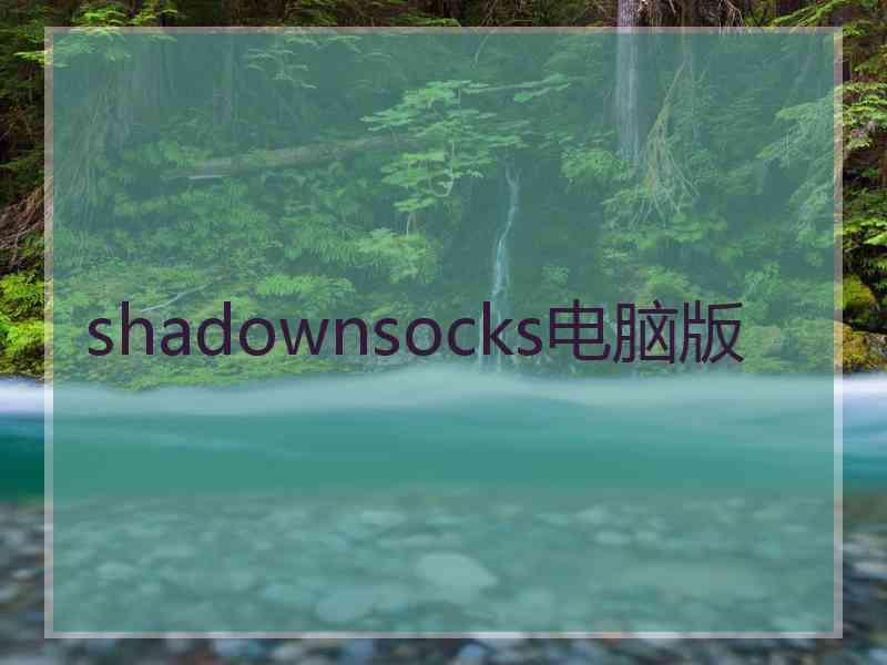 shadownsocks电脑版