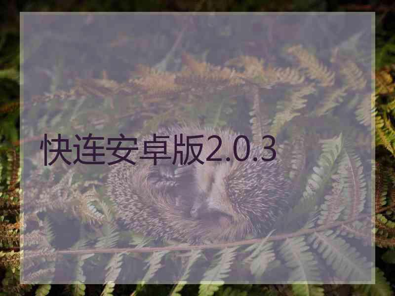 快连安卓版2.0.3