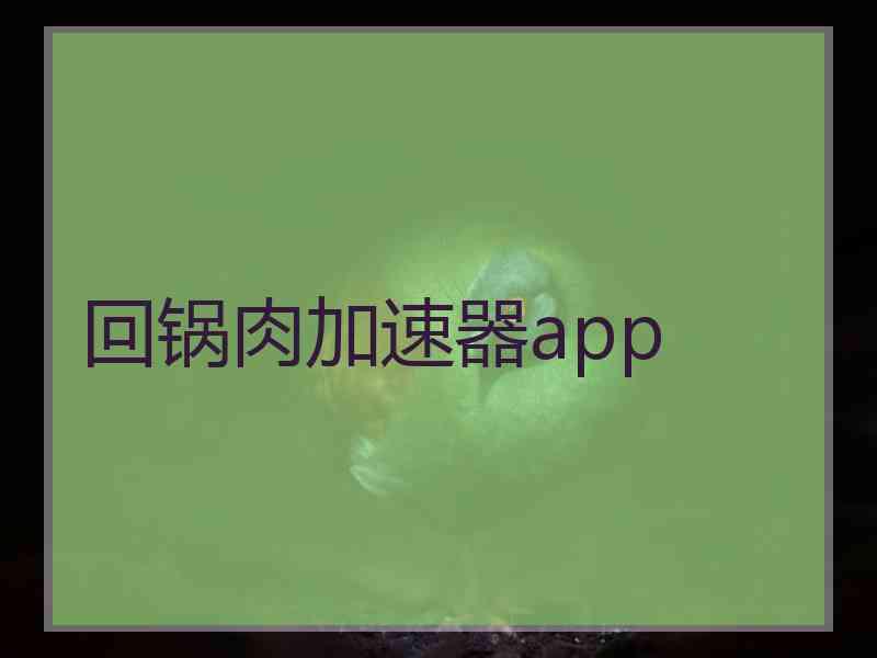 回锅肉加速器app