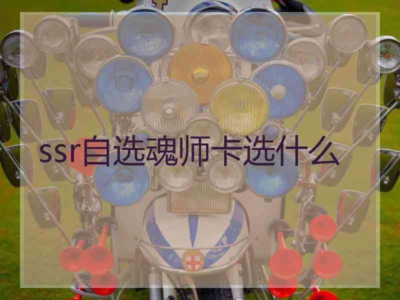 ssr自选魂师卡选什么