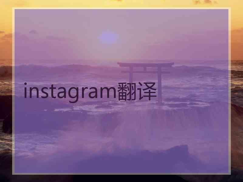 instagram翻译