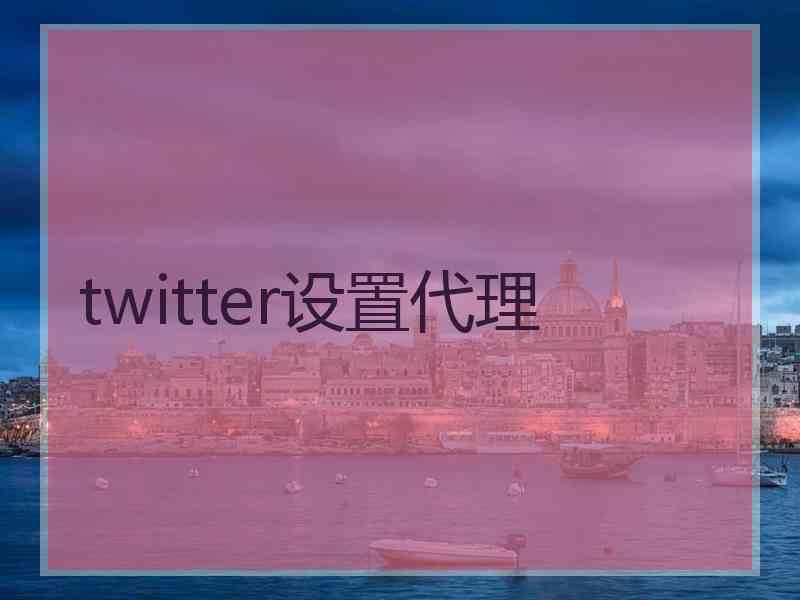 twitter设置代理