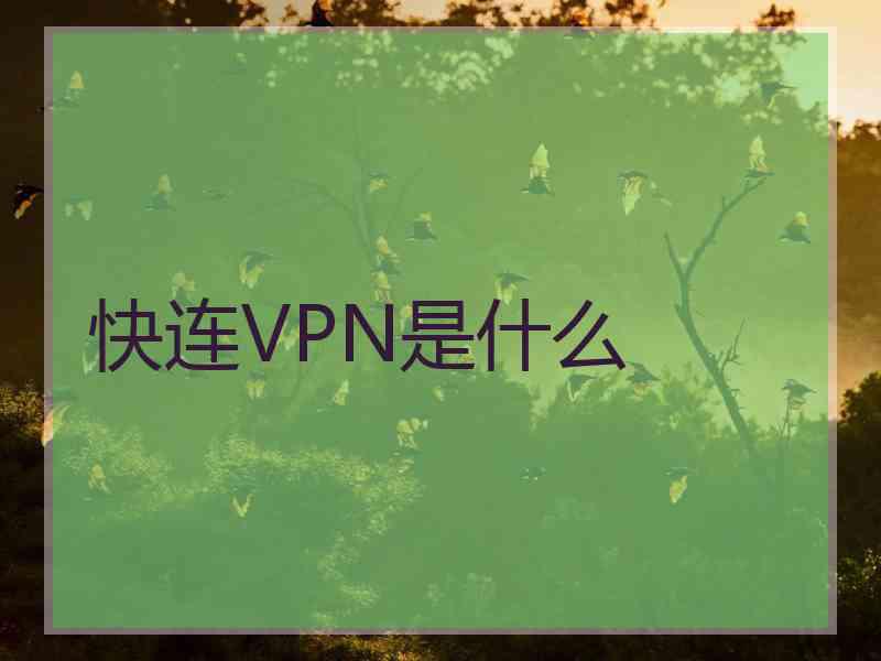 快连VPN是什么