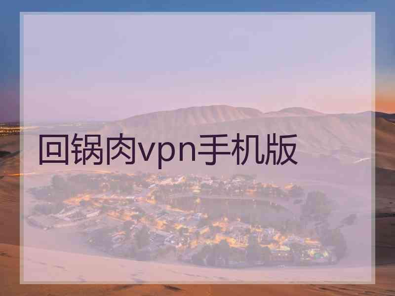 回锅肉vpn手机版