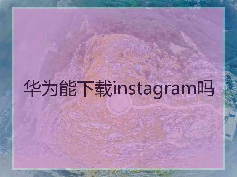 华为能下载instagram吗