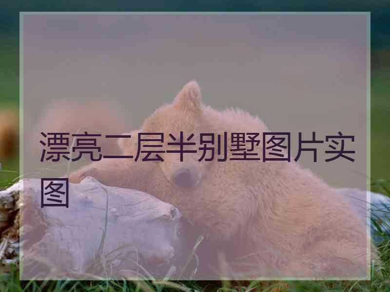 漂亮二层半别墅图片实图